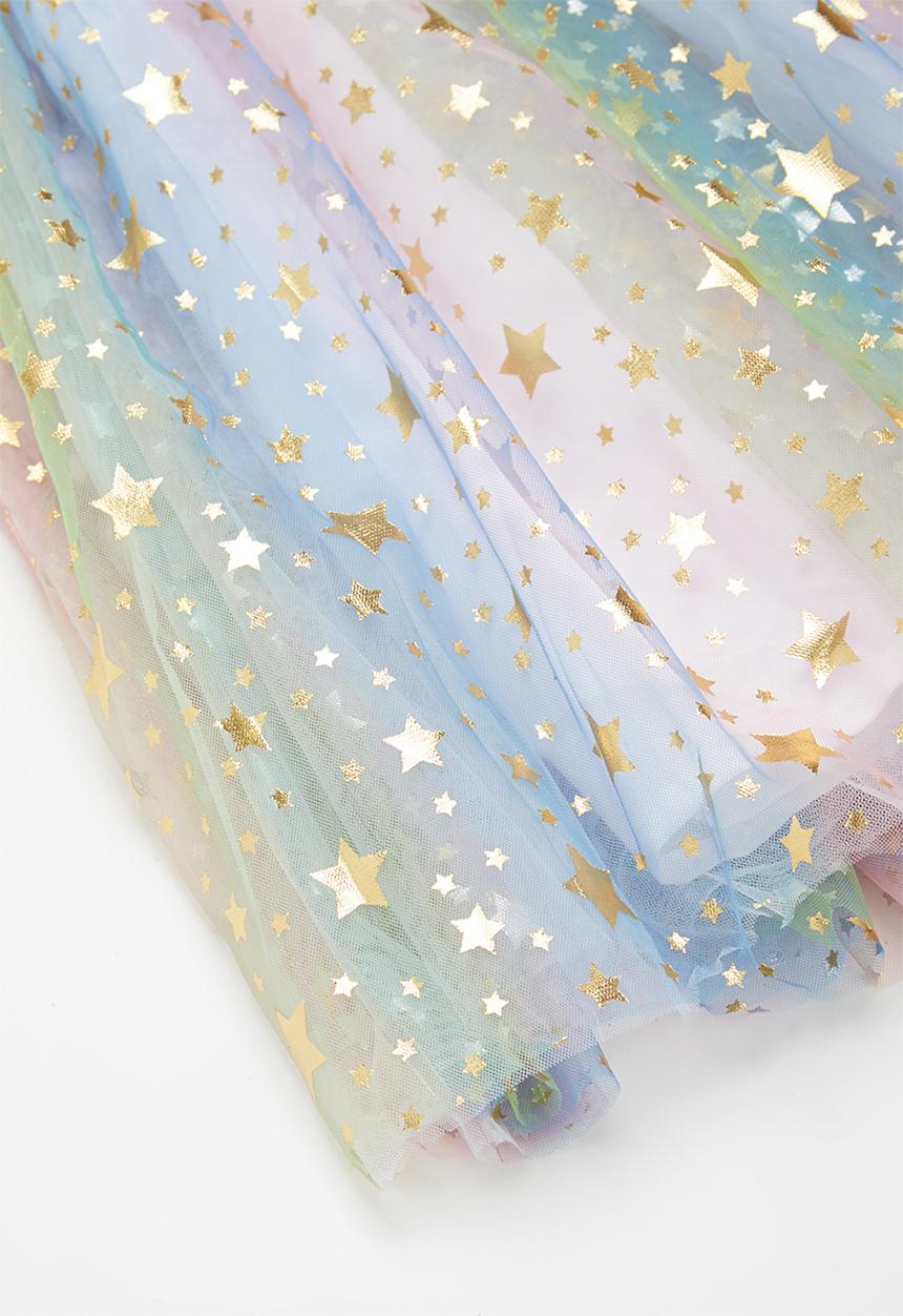 Baby Star - Star foiled darling dress - multi