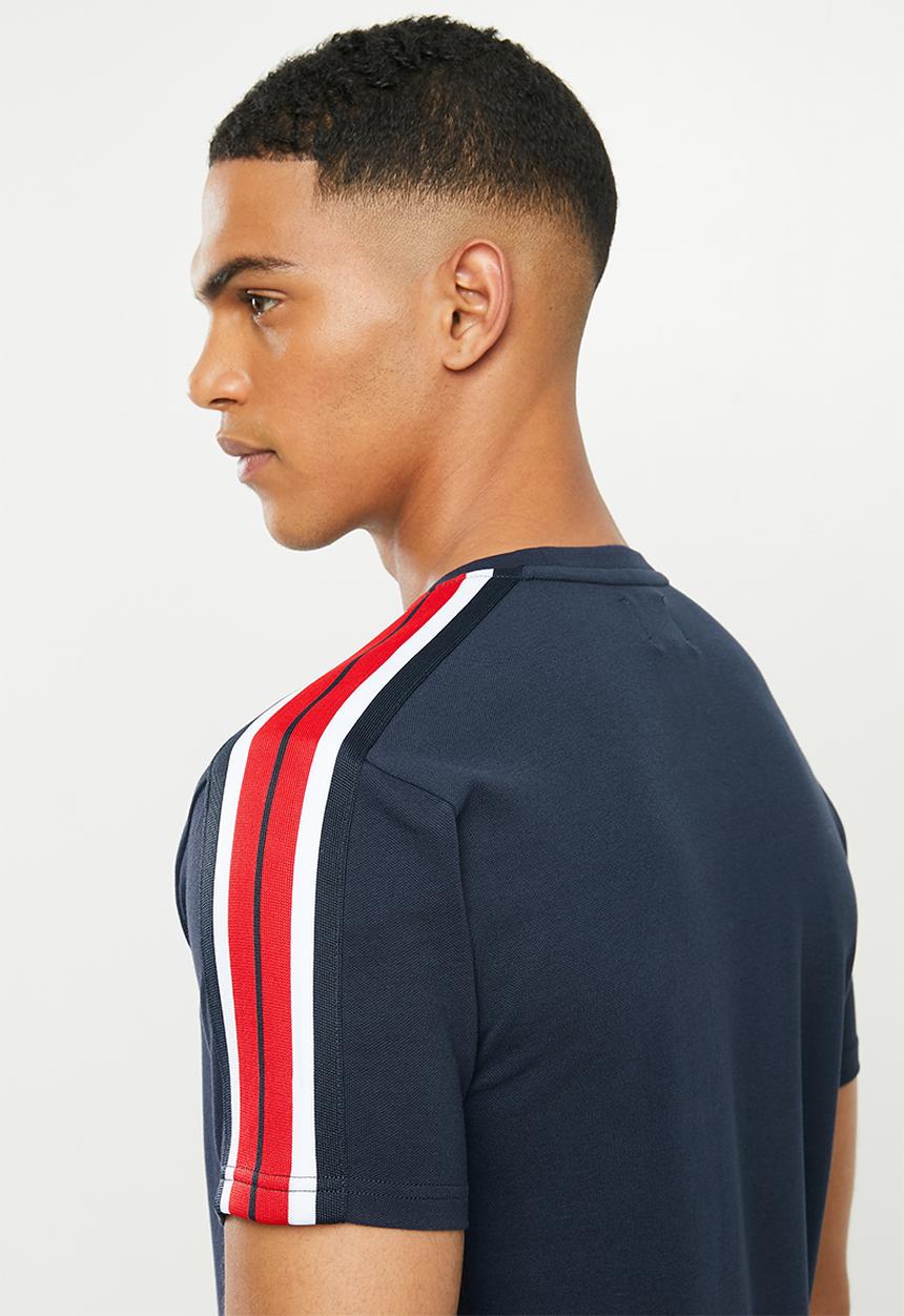 POLO - Joseph webbing crew neck tee - navy