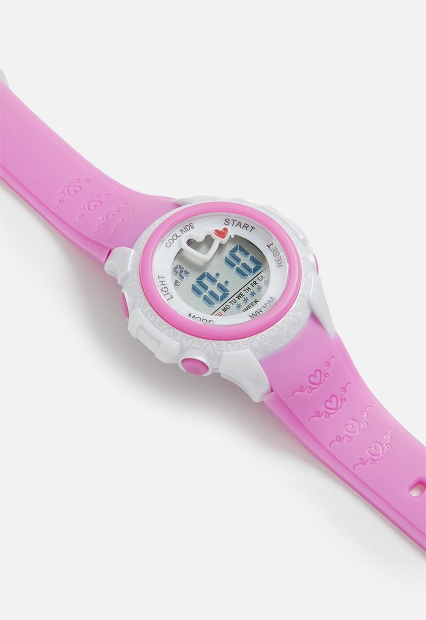Cool Kids - Sweethearts mid-size 30m digital watch - pink