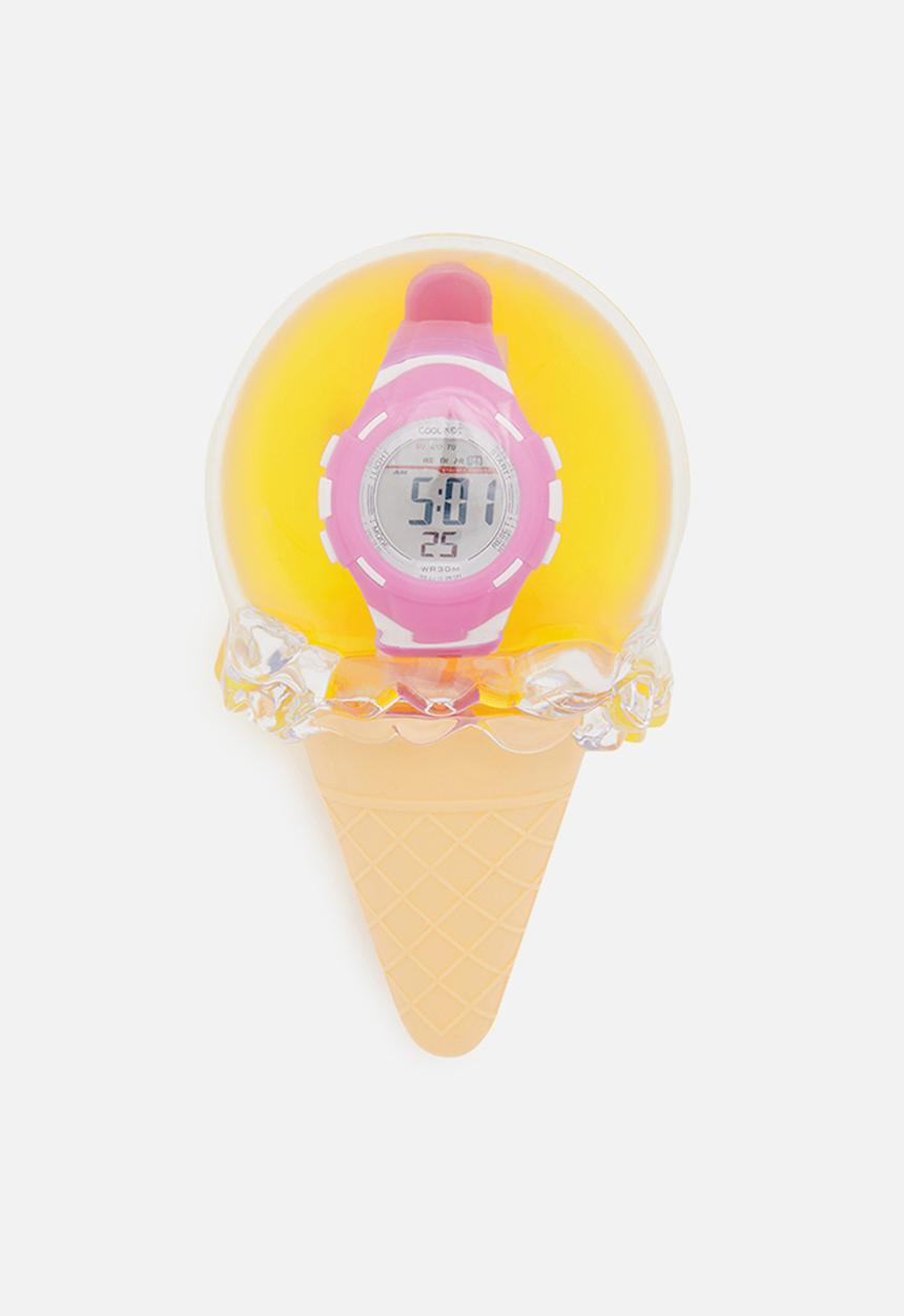Cool Kids - Digital mid-size watch - pink & white