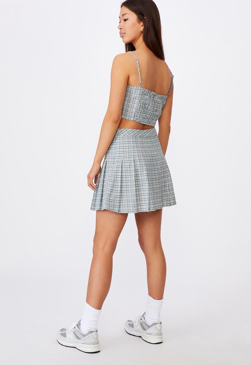 Factorie - Pleated skirt - maya check ether