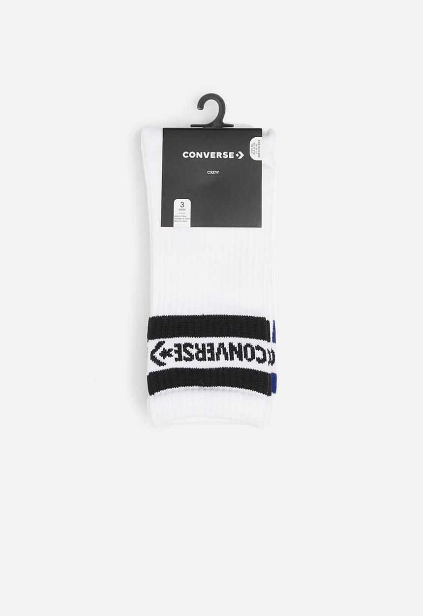 Converse - Chn 3 pack basic wordmark crew - white