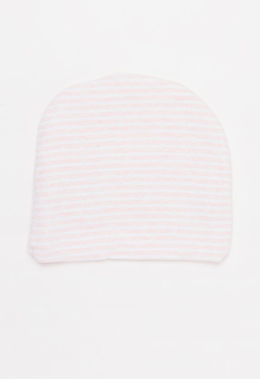 Pop Candy - 2 Pack stripe beanie - pink & white