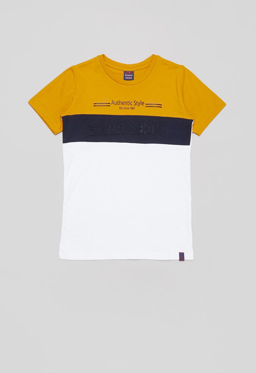SOVIET - Crew neck colour block tee - multi 