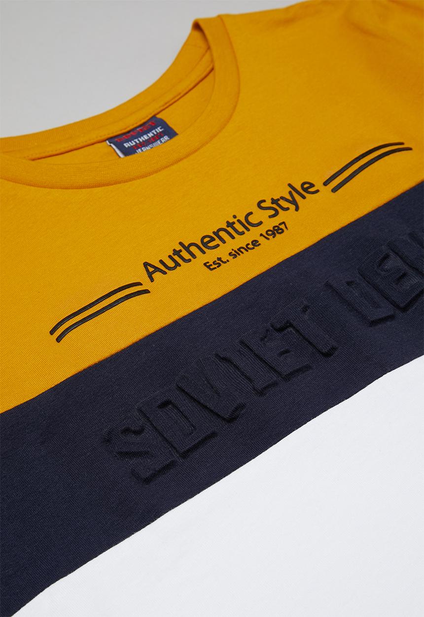 SOVIET - Crew neck colour block tee - multi 
