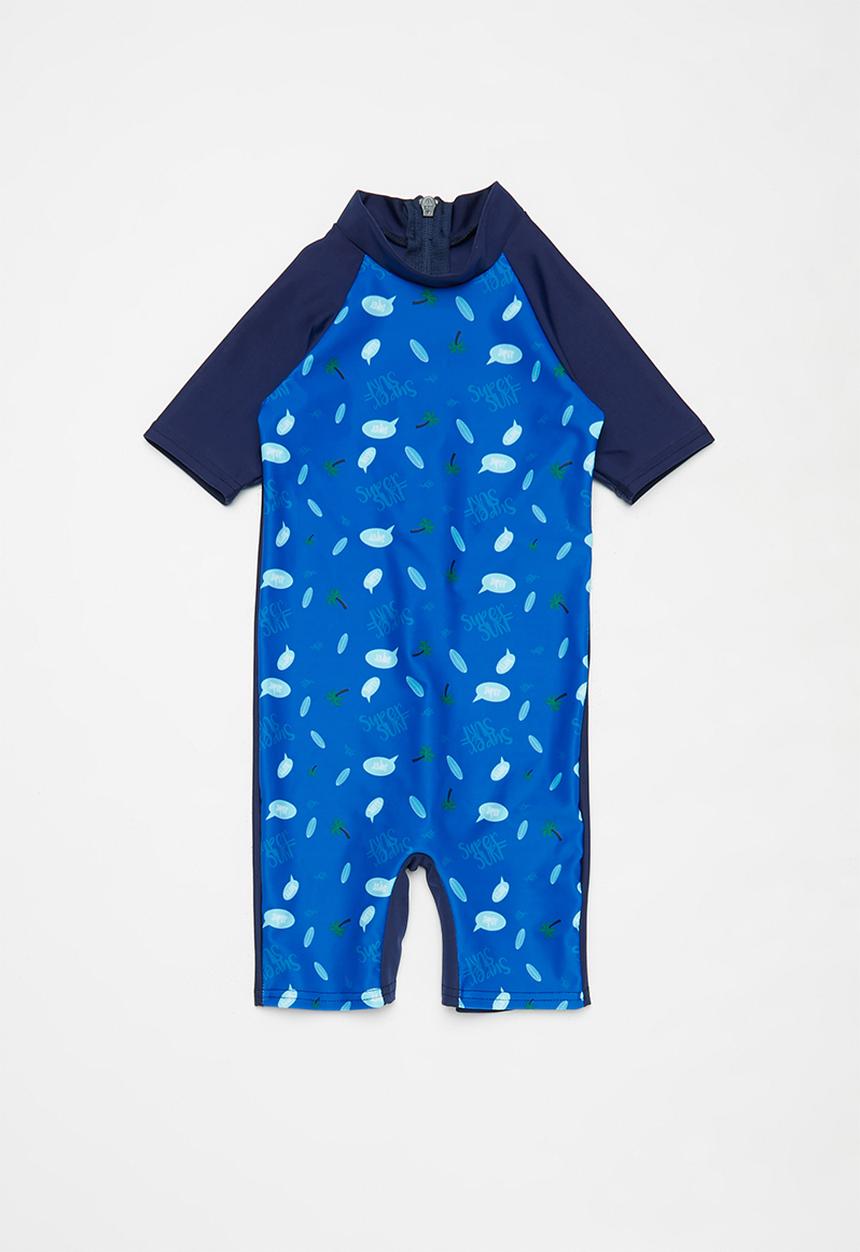 Pop Candy - Boys printed swimsuit - blue & navy 