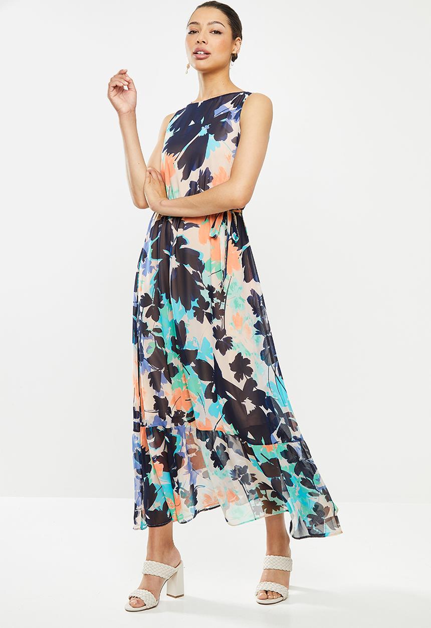 edit - Printed maxi dress - abstract floral