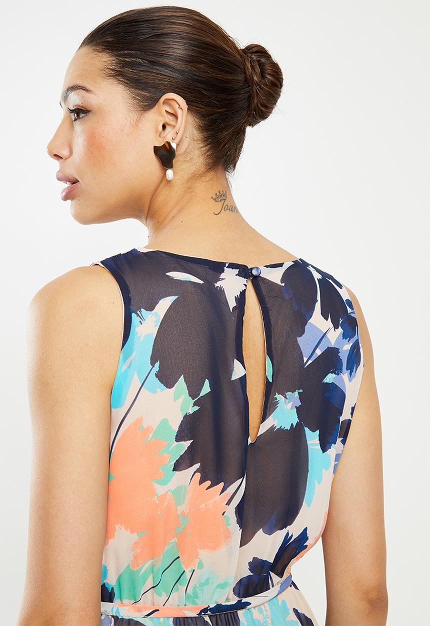 edit - Printed maxi dress - abstract floral