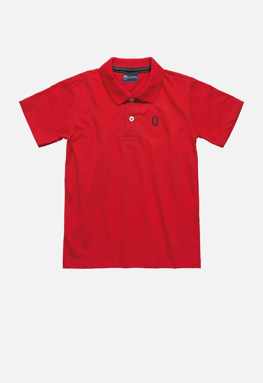 Quimby - Boys single jersey polo shirt - red