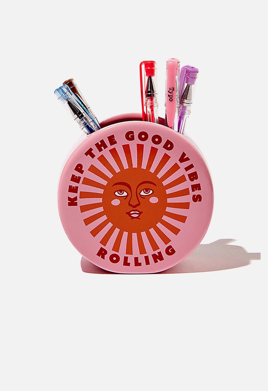 Typo - Pen holder - good vibes rolling