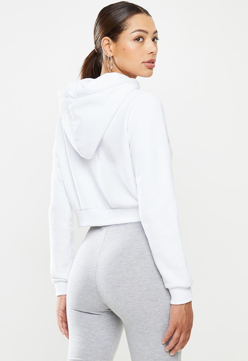 Factorie - Classic crop hoodie - white