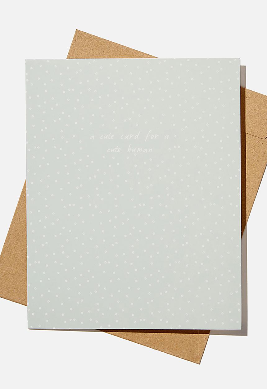 Typo - Nice birthday card - cute human blue spot