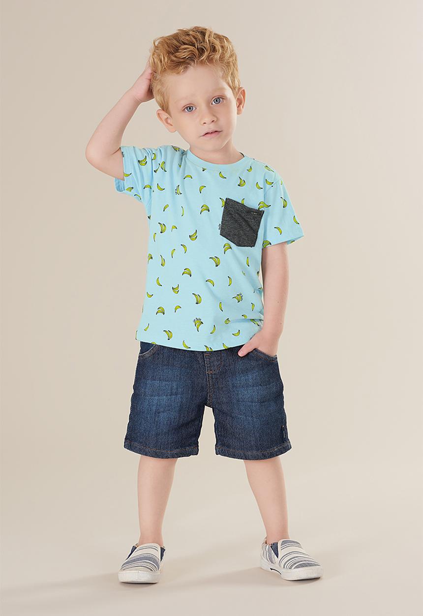 UP Baby - Boys single jersey tee - light blue