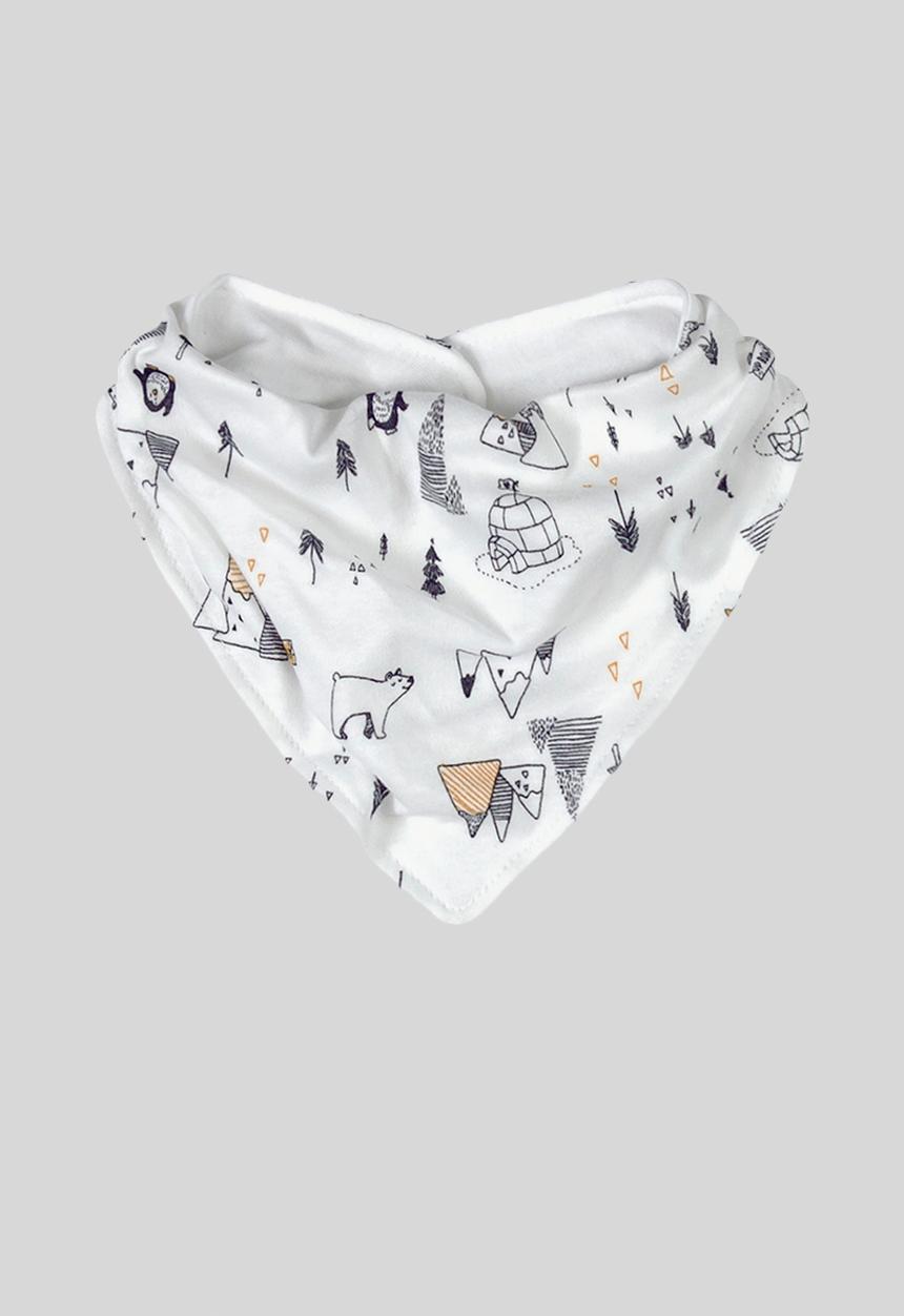UP Baby - Boys soft cotton bib - white