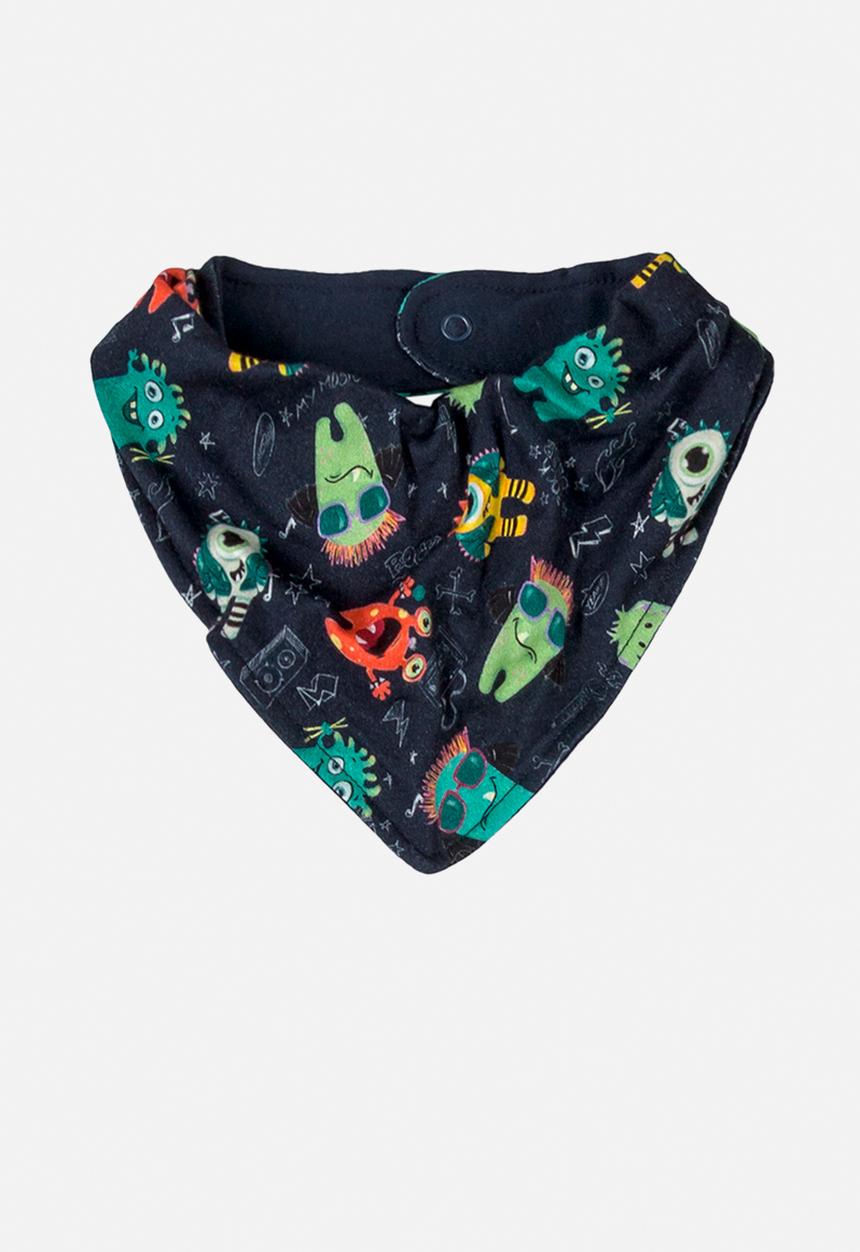 UP Baby - Boys soft cotton bib - navy multi