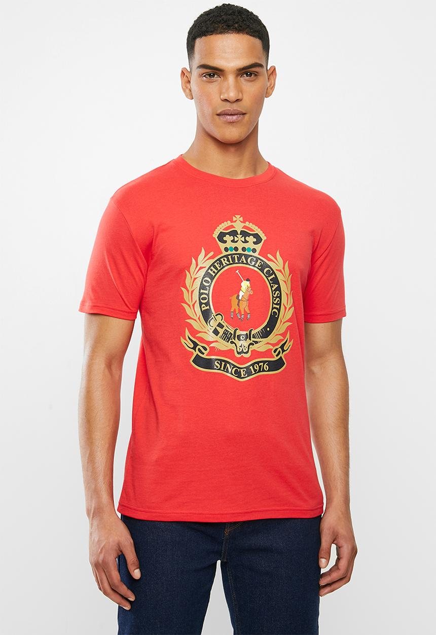 POLO - Julias big crest crew neck tee - red