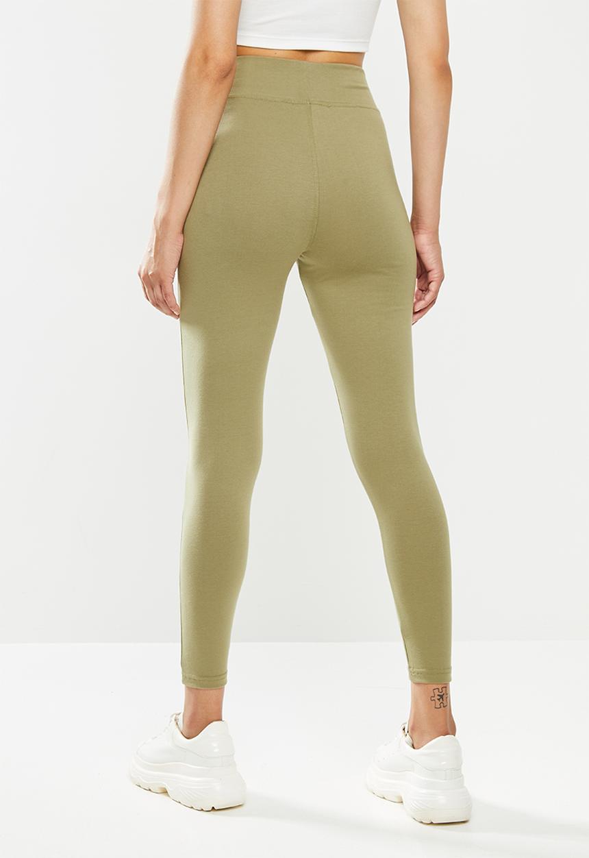 Missguided - Deep waist band legging - khaki