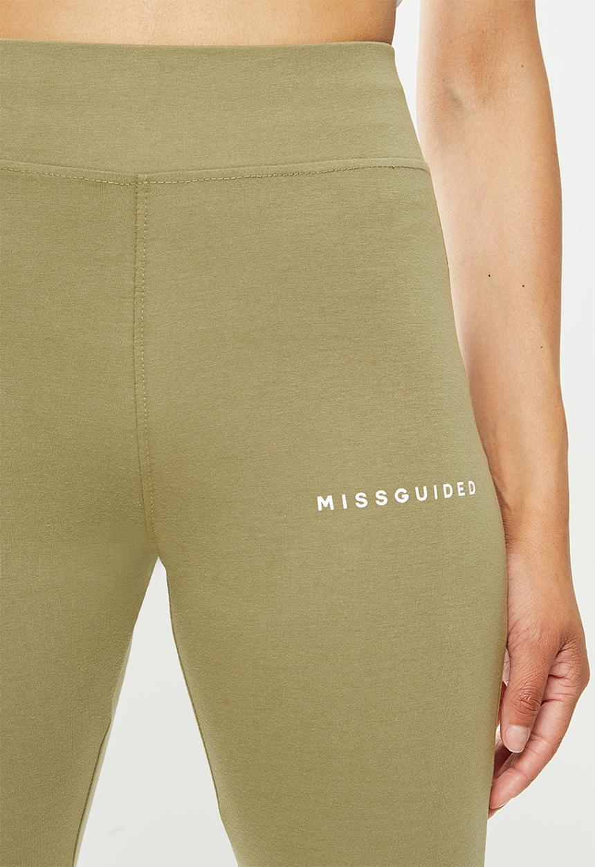 Missguided - Deep waist band legging - khaki