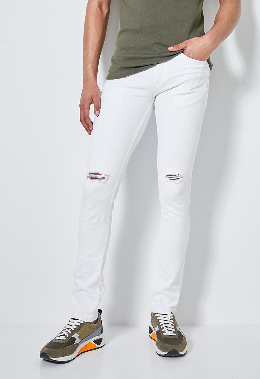 Superbalist - Seattle skinny knee slice jeans - white