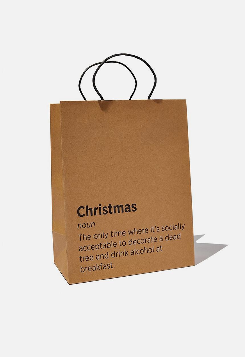 Typo - Get stuffed gift bag - medium - christmas noun