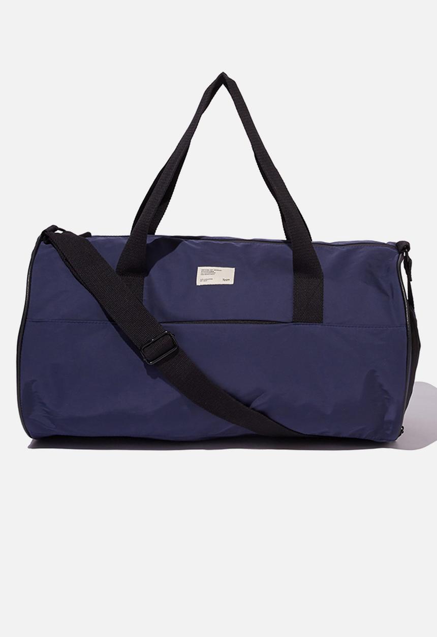 Typo - Premium barrel bag - navy and red