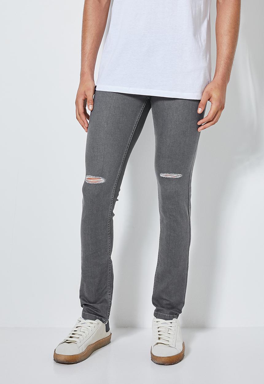 Superbalist - Seattle skinny knee slice jeans - grey