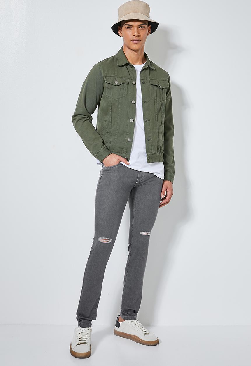 Superbalist - Seattle skinny knee slice jeans - grey