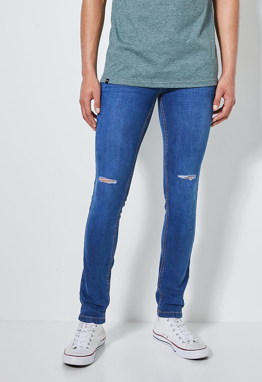 Superbalist - Seattle skinny knee slice jeans - blue