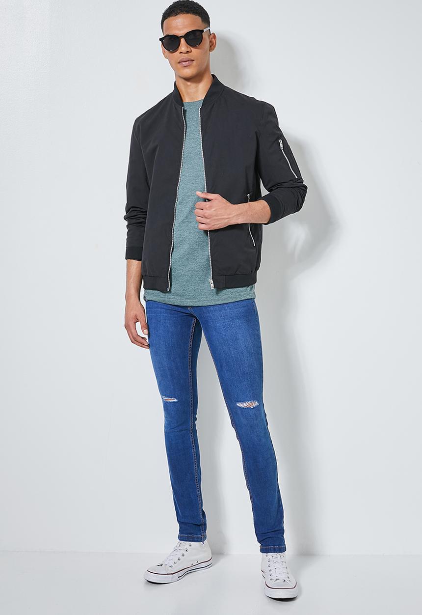 Superbalist - Seattle skinny knee slice jeans - blue