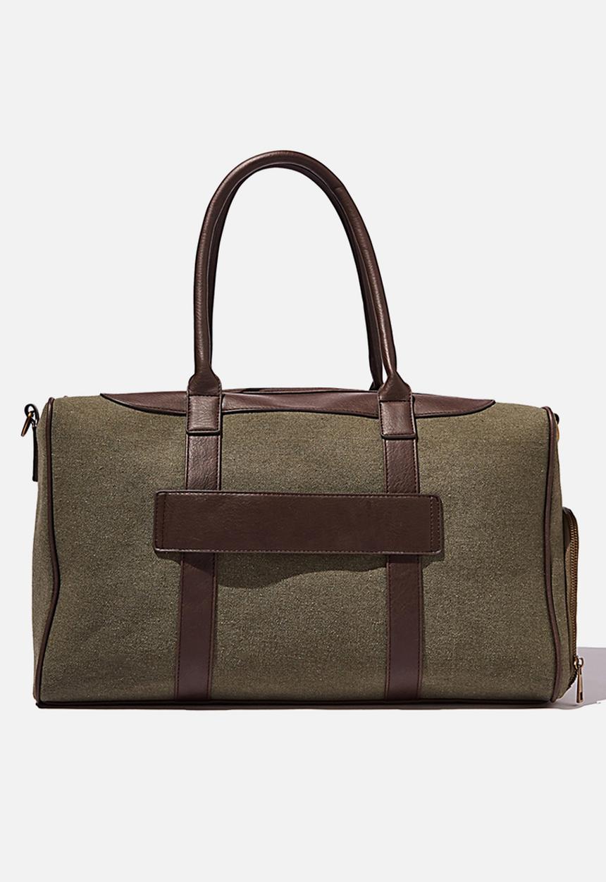 Typo - Nuevo overnighter bag cvs - khaki and bitter choc