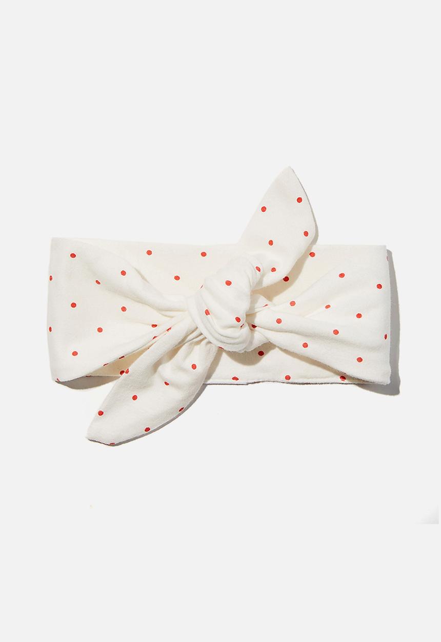 Cotton On - The tie headband - vanilla & red orange