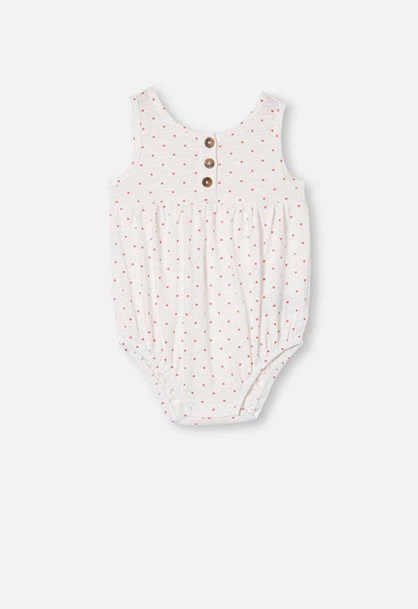 Cotton On - Craigelina singlet bubbysuit - vanilla & red orange