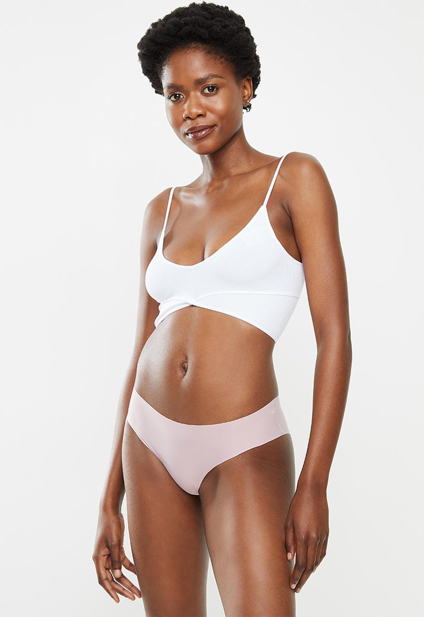 Cotton On - The invisible bikini brief - black / old rose / mint chip