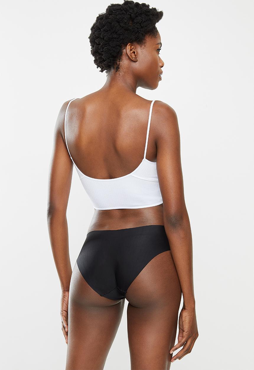 Cotton On - The invisible bikini brief - black / old rose / mint chip