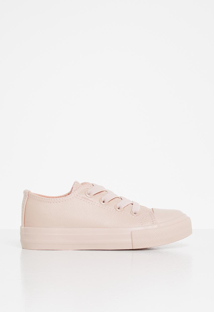 Cotton On - Classic trainer lace up - peach whip elastic