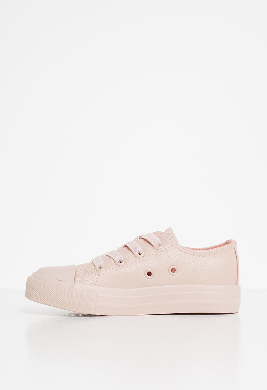 Cotton On - Classic trainer lace up - peach whip elastic