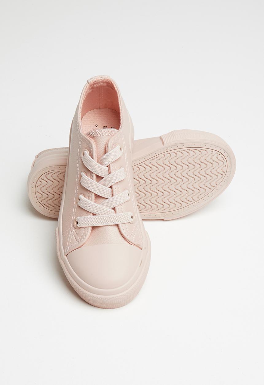 Cotton On - Classic trainer lace up - peach whip elastic
