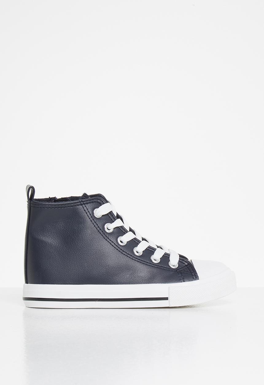 Cotton On - Classic high top lace up - navy smooth