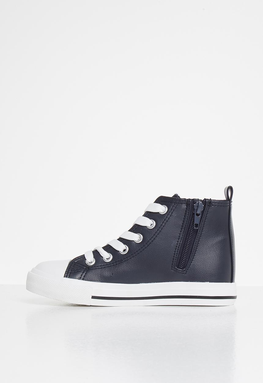 Cotton On - Classic high top lace up - navy smooth