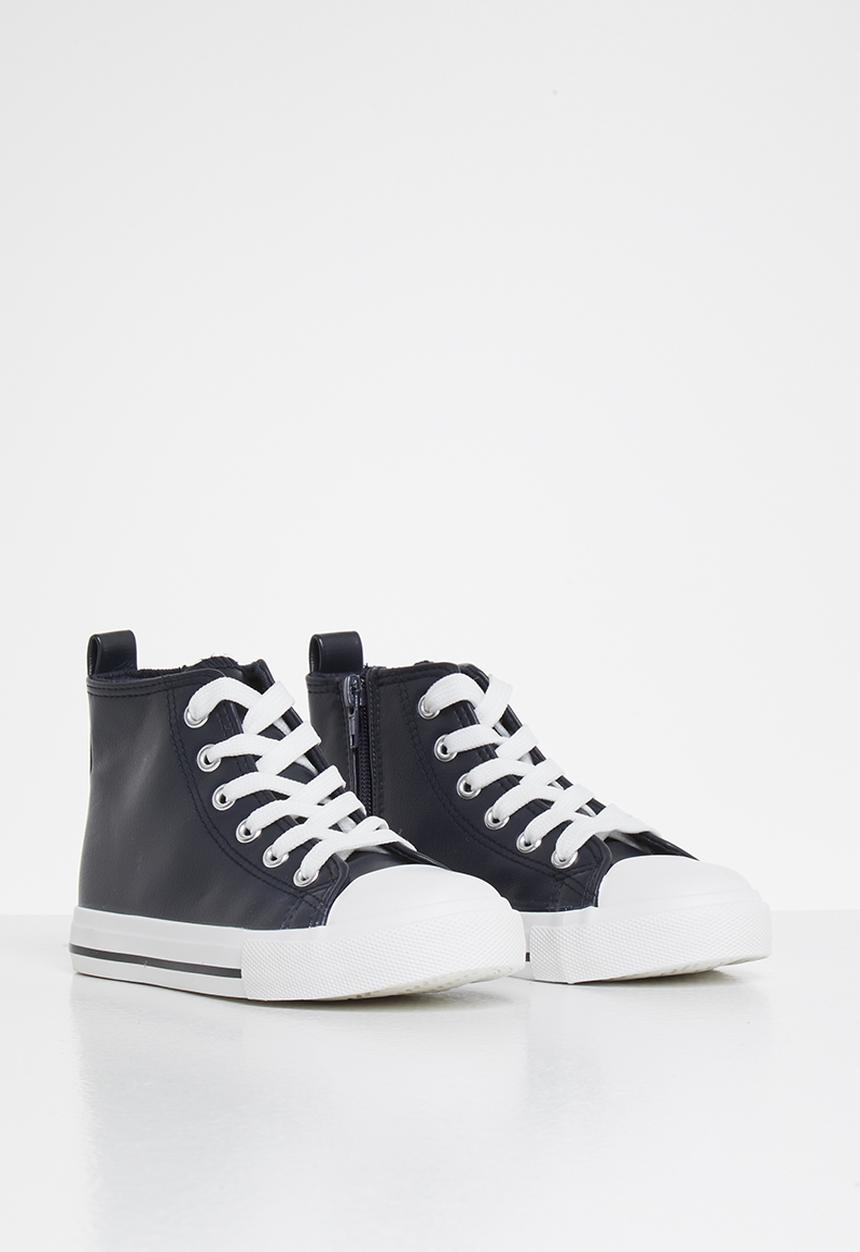 Cotton On - Classic high top lace up - navy smooth