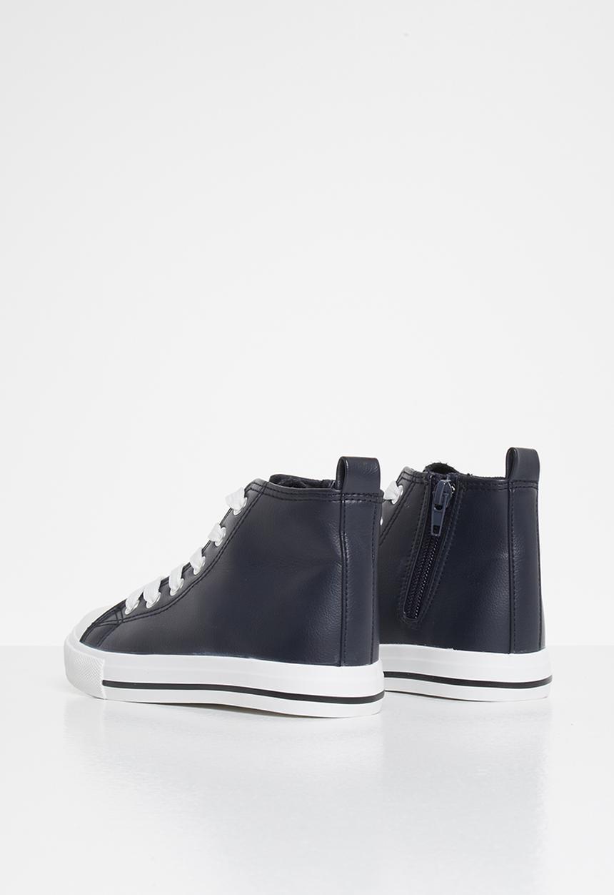 Cotton On - Classic high top lace up - navy smooth