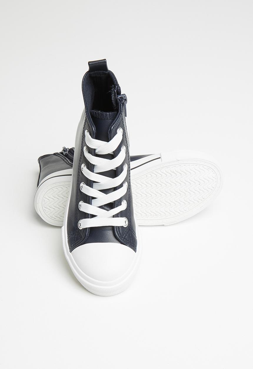 Cotton On - Classic high top lace up - navy smooth