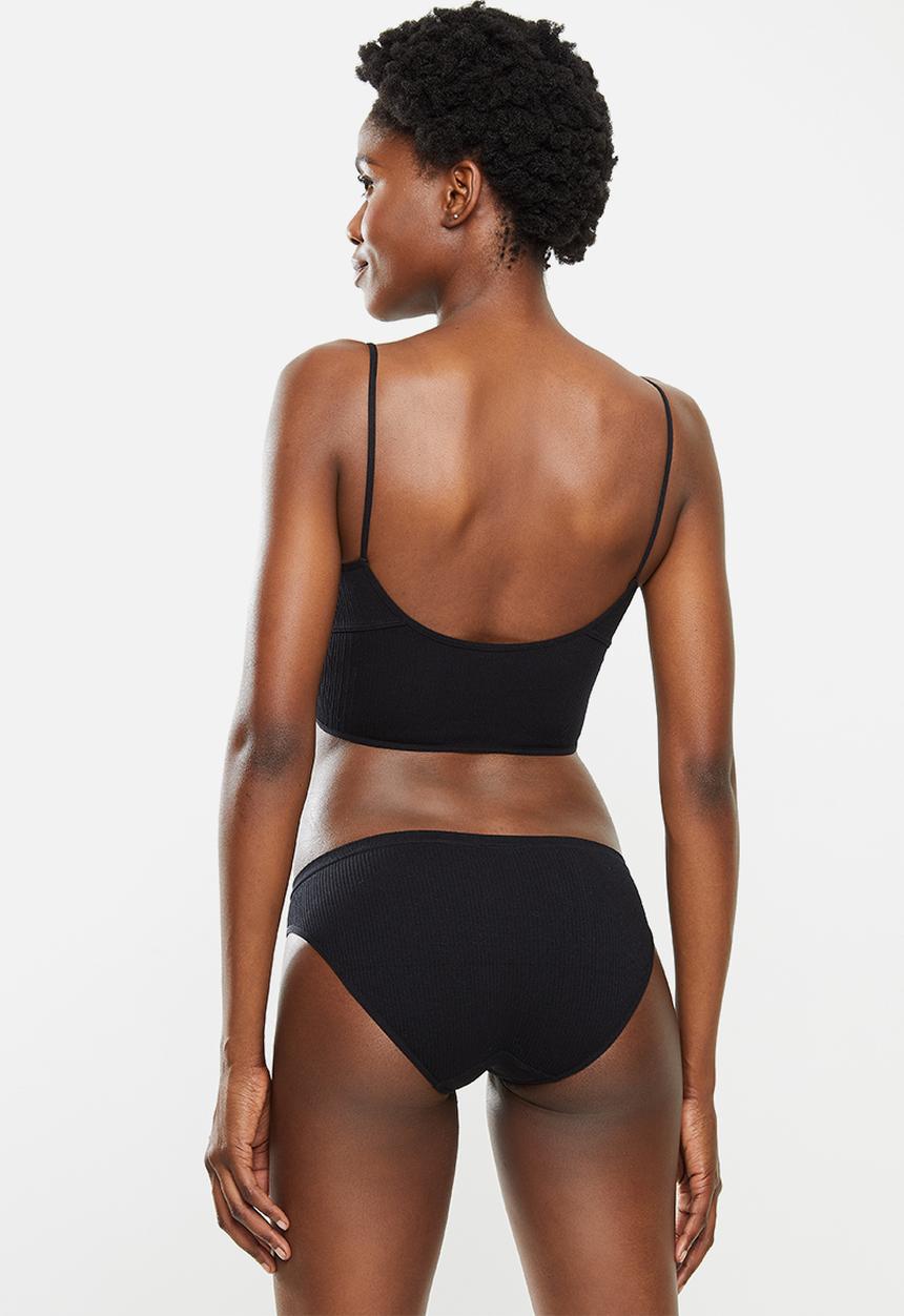 Cotton On - Seamfree bikini brief 3 pack - black / new latte / mint chip
