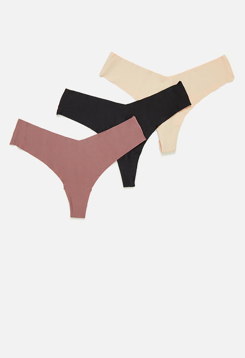 Cotton On - The invisible g-string brief - black/frappe/dusty rose