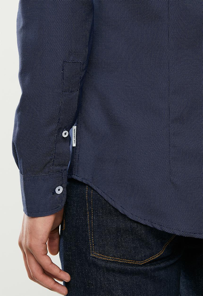 Ben Sherman - Navy dot long sleeve shirt - navy