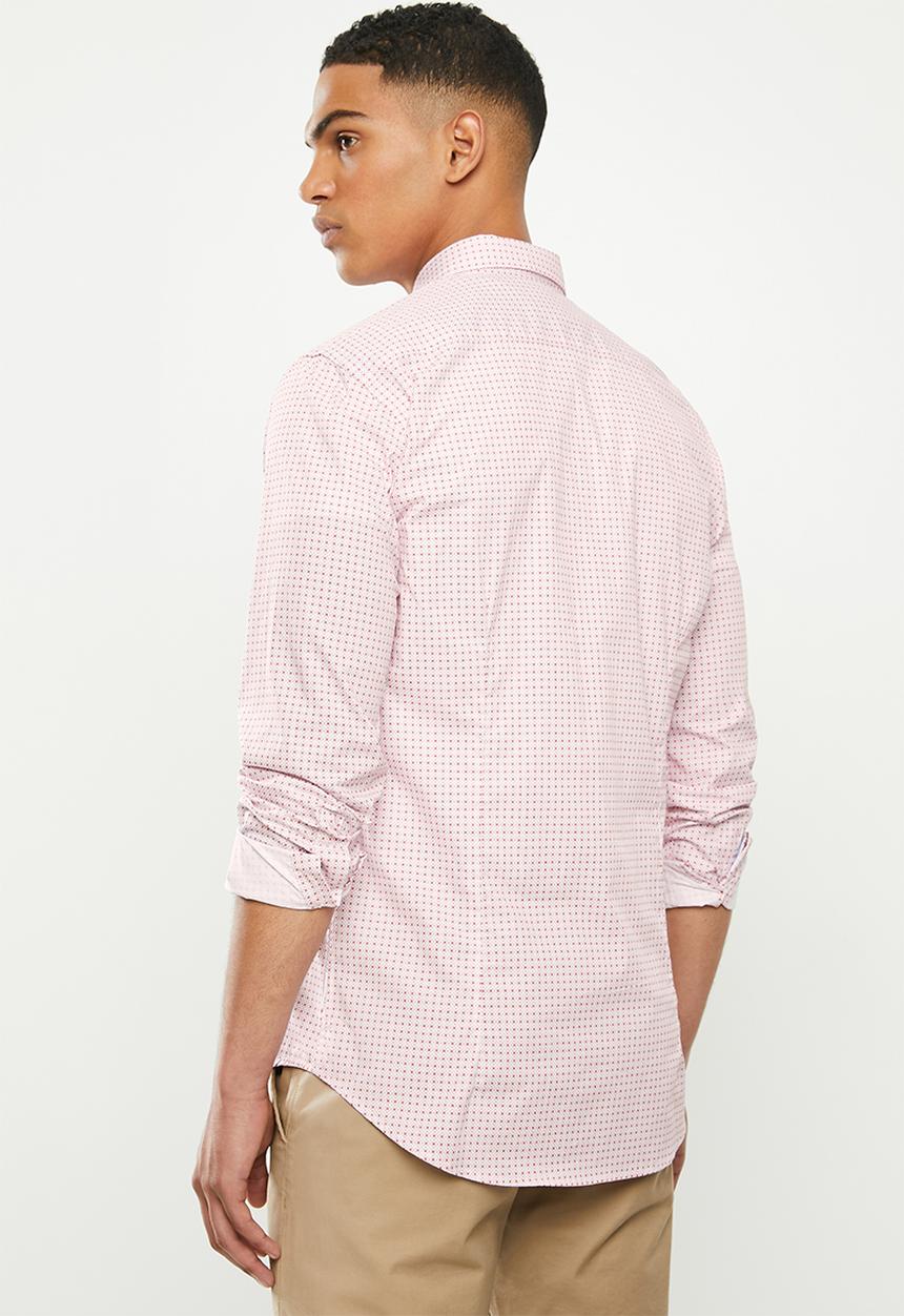 Ben Sherman - Micro red square shirt - red
