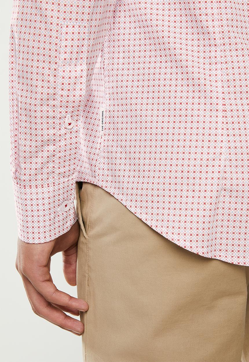 Ben Sherman - Micro red square shirt - red