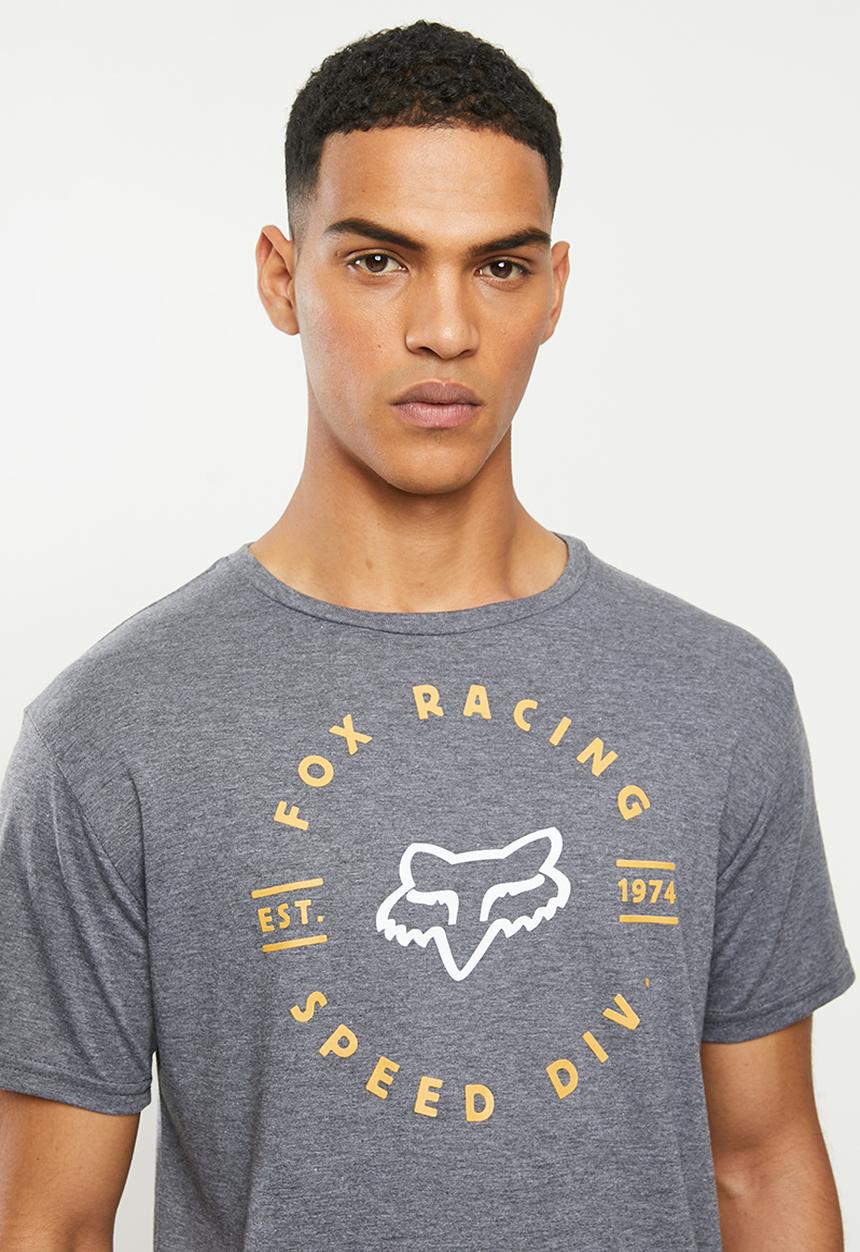 Fox - Clocked out tee - mid grey melange