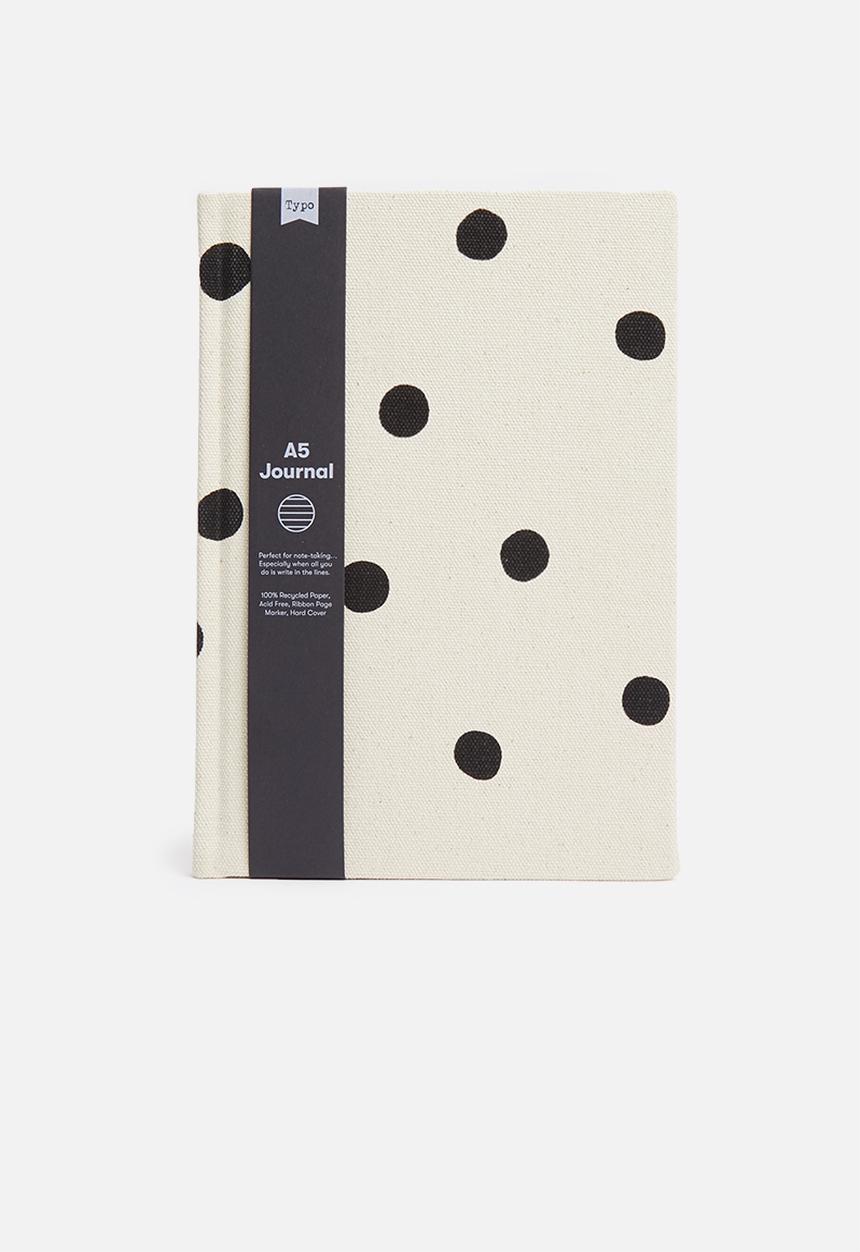 Typo - A5 oxford notebook - ecru oversized polka