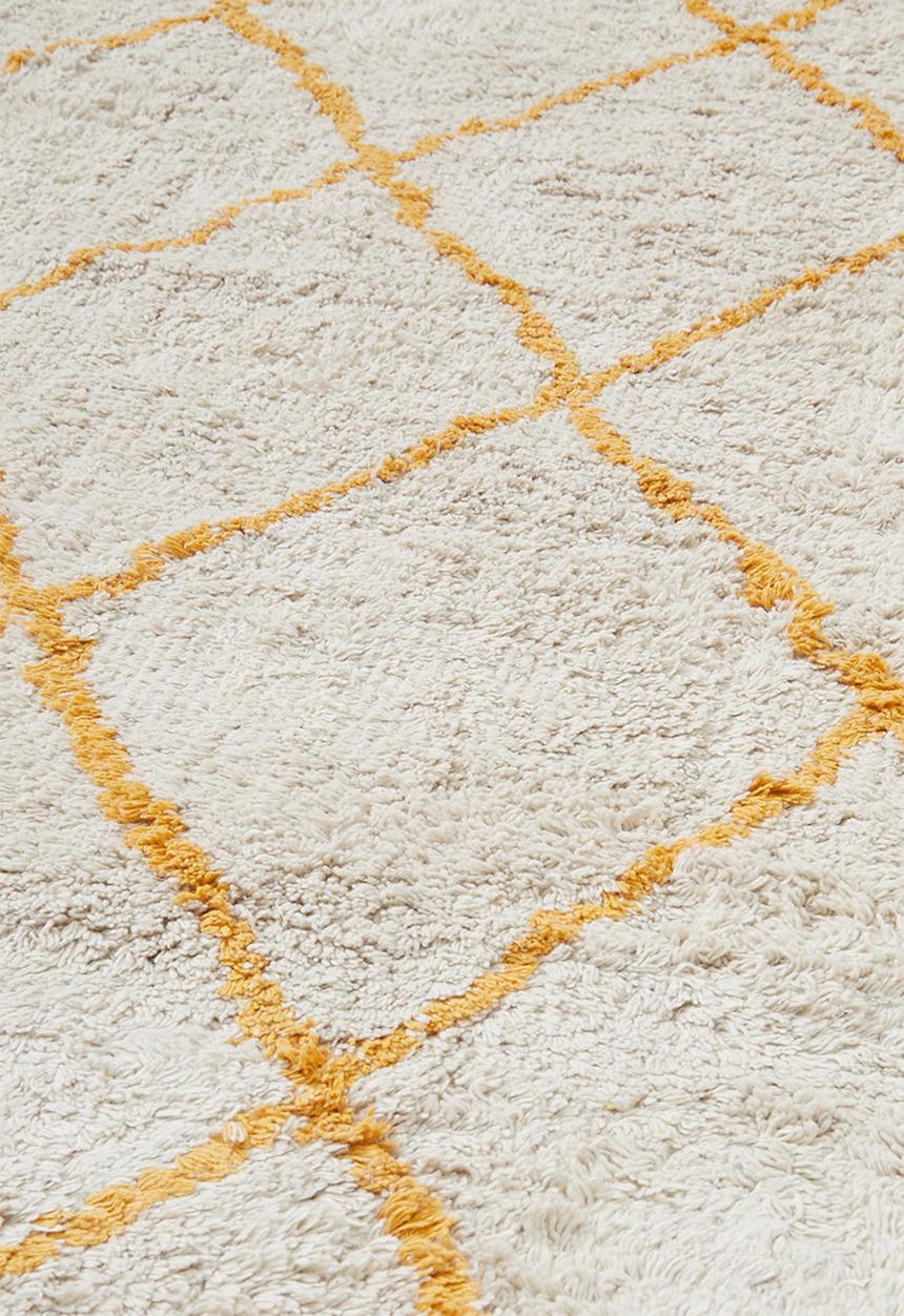 Sixth Floor - Diamond tufted rug - yellow & cream